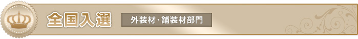 全国入選　外装材・舗装材